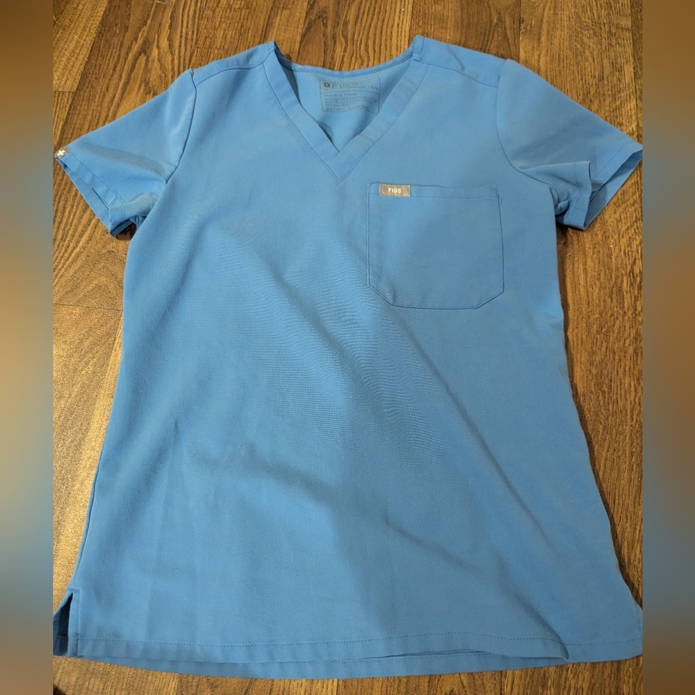 Figs Womens Catarina One-Pocket Scrub Top Size XXS Blue PO# 2443 Technical